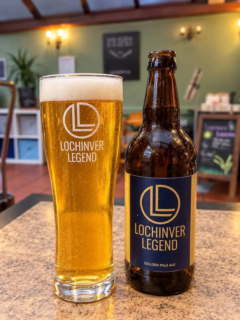 Bottle and Legend Glass