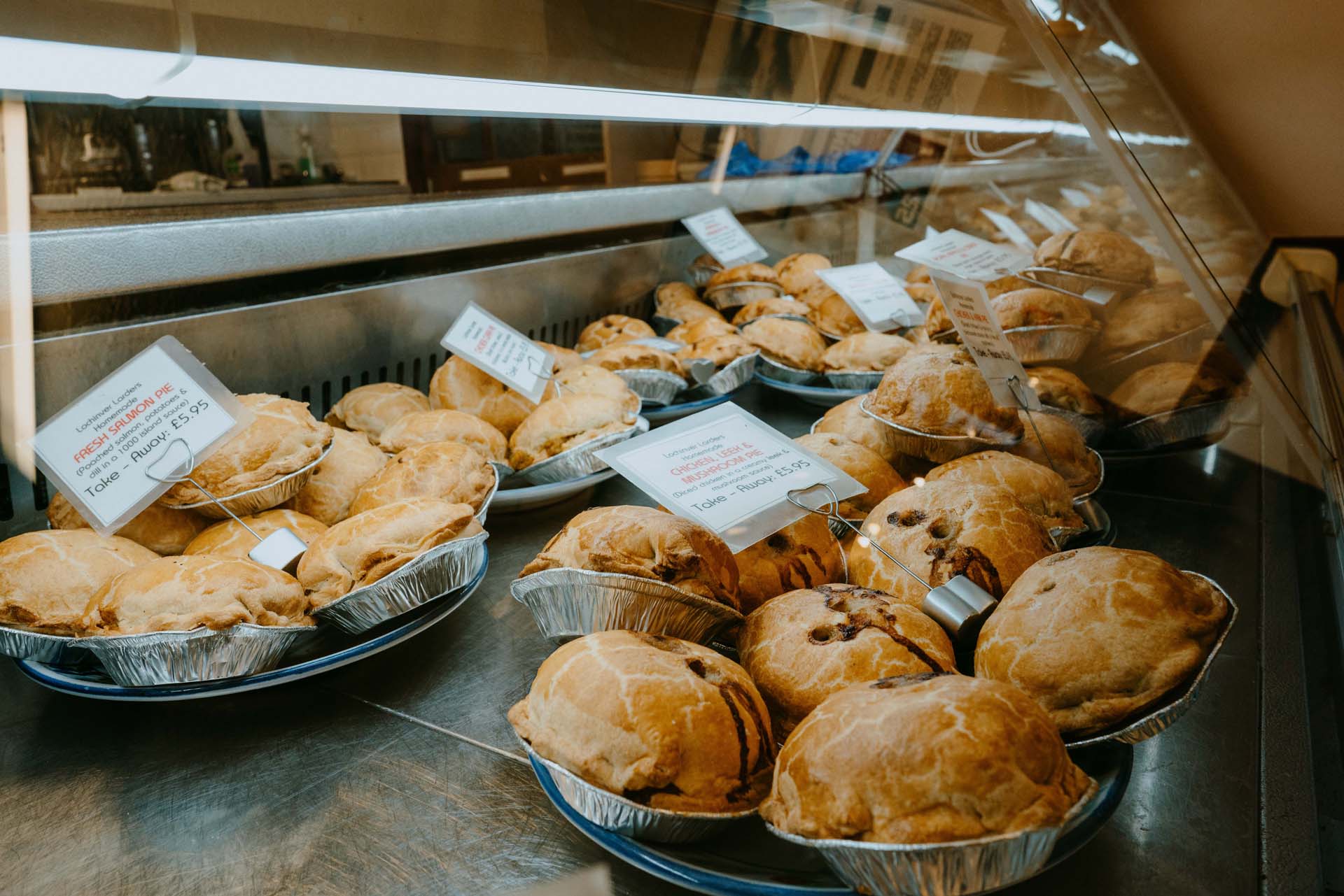 Pies in the counter - Lochinver Larder