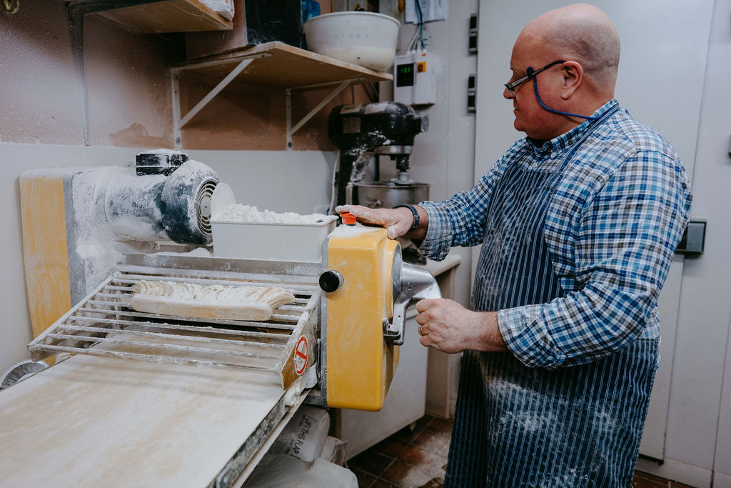 Ian Stewart making pastry - Lochinver Larder
